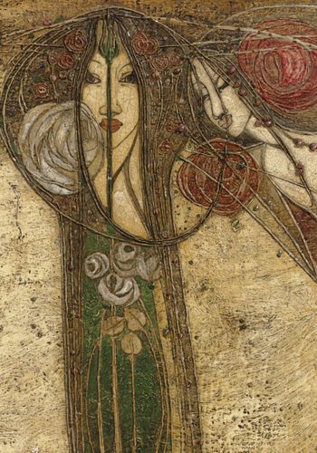 Detail: The White Rose and The Red Rose ( Turin ) - Margaret Macdonald