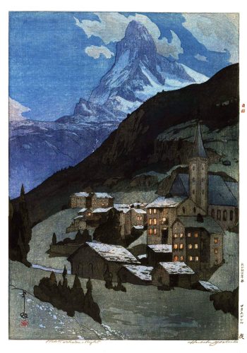 Matterhorn, Night. Hiroshi Yoshida. 1925