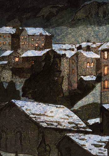 Detail: Matterhorn, Night. Hiroshi Yoshida. 1925