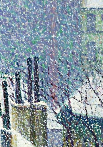 Detail: “The Roofs of Paris under the Snow”. Auguste Herbin. 1902.